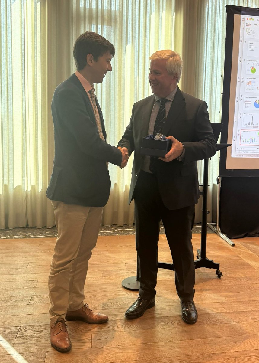 Honoured to welcome the immediate past President of BOA, Mr Simon Hodkinson, as the Malkin Guest speaker. An inspiring keynote on the past, present, and future of orthopaedics - a real highlight of an already fantastic event. 🔑🦴 #EMNOR #BOA