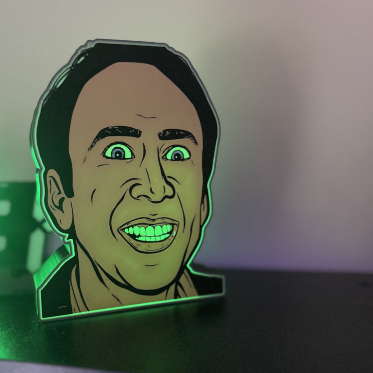 SharkWitLasers's tweet image. I just posted my first model to @BambulabGlobal Makerworld!
3D Printed Nicolas Cage Light box 🙃
makerworld.com/en/models/1517…
#3DPrinting #3Dp
