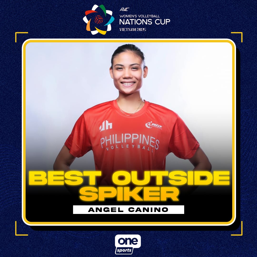 OneSportsPHL's tweet photo. AN ANGELIC FORCE 🇵🇭

With wings of grace and offensive power, Angel Canino of Alas Pilipinas claims the Best Outside Spiker award at the 2025 AVC Women’s Volleyball Nations Cup.

#AlasPilipinas #AVCNationsCup https://t.co/5CSkFwFWOi