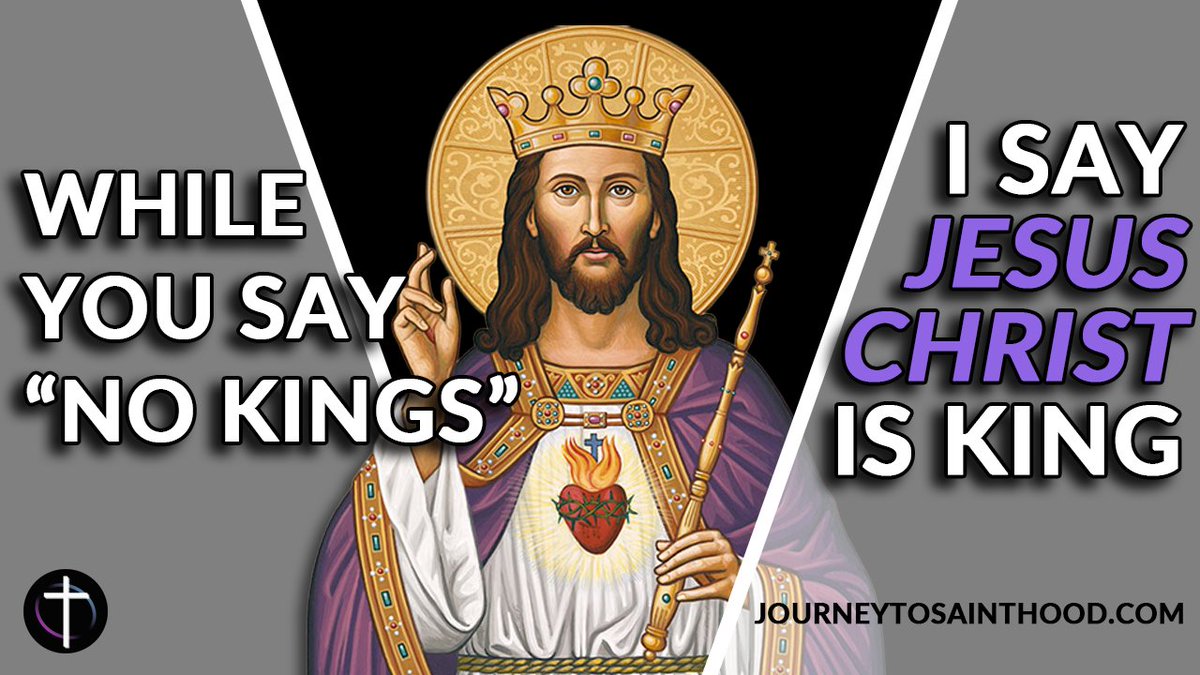 No kings? I have a king.

"At the name of Jesus every knee should bow." Philippians 2:10