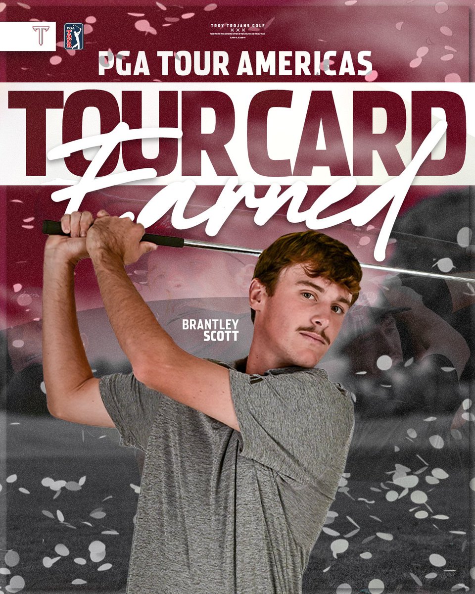 Troy Men's Golf (@troytrojansmg) on Twitter photo Brantley Scott tied for sixth (-14) at the <a href="/PGATOURAmericas/">PGA TOUR Americas</a> Qualifier in Dothan to earn his tour card ๐๐
#SharpenTheSword | #OneTROY โ๏ธโณ๏ธ Brantley Scott tied for sixth (-14) at the <a href="/PGATOURAmericas/">PGA TOUR Americas</a> Qualifier in Dothan to earn his tour card ๐๐
#SharpenTheSword | #OneTROY โ๏ธโณ๏ธ