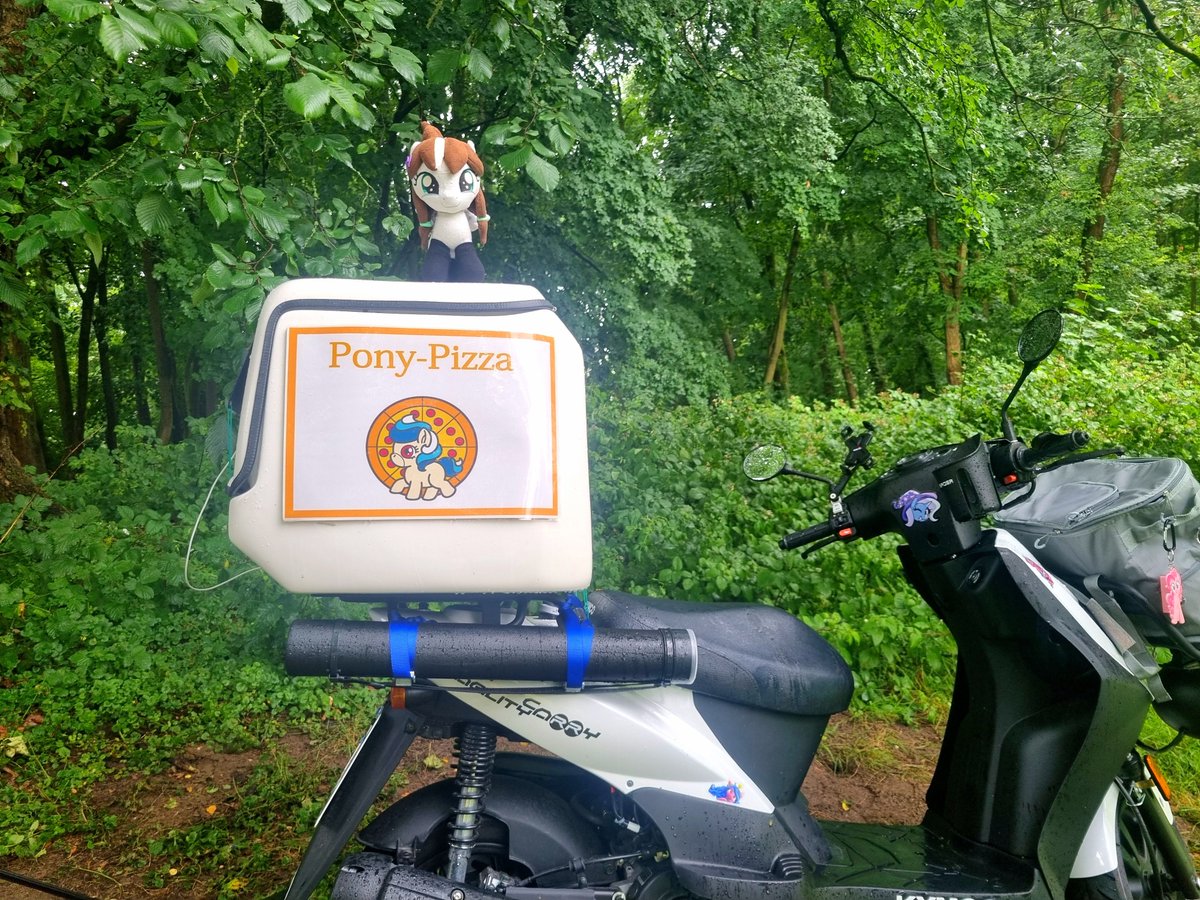 Oh, <a href="/Pony_PizzaTOKYO/">ポニーピザ東京</a> has delivered us pizza at our <a href="/BronyKnSt/">Kölner Stammtisch</a> meetup. 😍
Best pizza logo ♥️