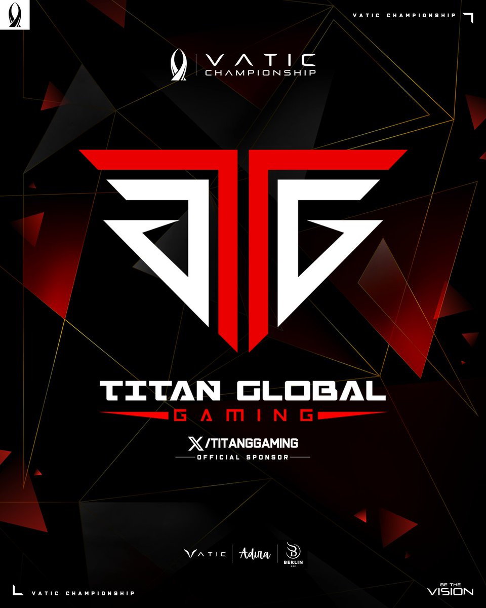 Vatic (@vatic_gg) on Twitter photo ๐บ๐๐๐๐๐๐ ๐บ๐๐๐๐๐๐๐๐
Weโre proud to shine the spotlight on Titan Global Gaming, one of the official sponsors of theย Vatic Championship! Your support has helped us bring the vision to life. Thank you! ๐ซถ
๐๐ผ๐น๐น๐ผ๐ & ๐ฆ๐๐ฝ๐ฝ๐ผ๐ฟ๐ ๐ง๐๐'๐
@titanggaming | ๐บ๐๐๐๐๐๐ ๐บ๐๐๐๐๐๐๐๐
Weโre proud to shine the spotlight on Titan Global Gaming, one of the official sponsors of theย Vatic Championship! Your support has helped us bring the vision to life. Thank you! ๐ซถ
๐๐ผ๐น๐น๐ผ๐ & ๐ฆ๐๐ฝ๐ฝ๐ผ๐ฟ๐ ๐ง๐๐'๐
@titanggaming |