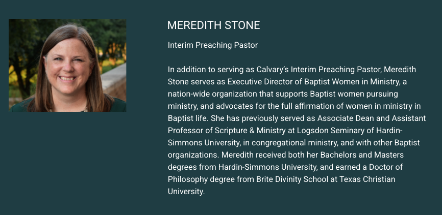 If you were wondering, yes, the church of one of these speakers is SBC. They can seat messengers just like your church, and probably did earlier this week.