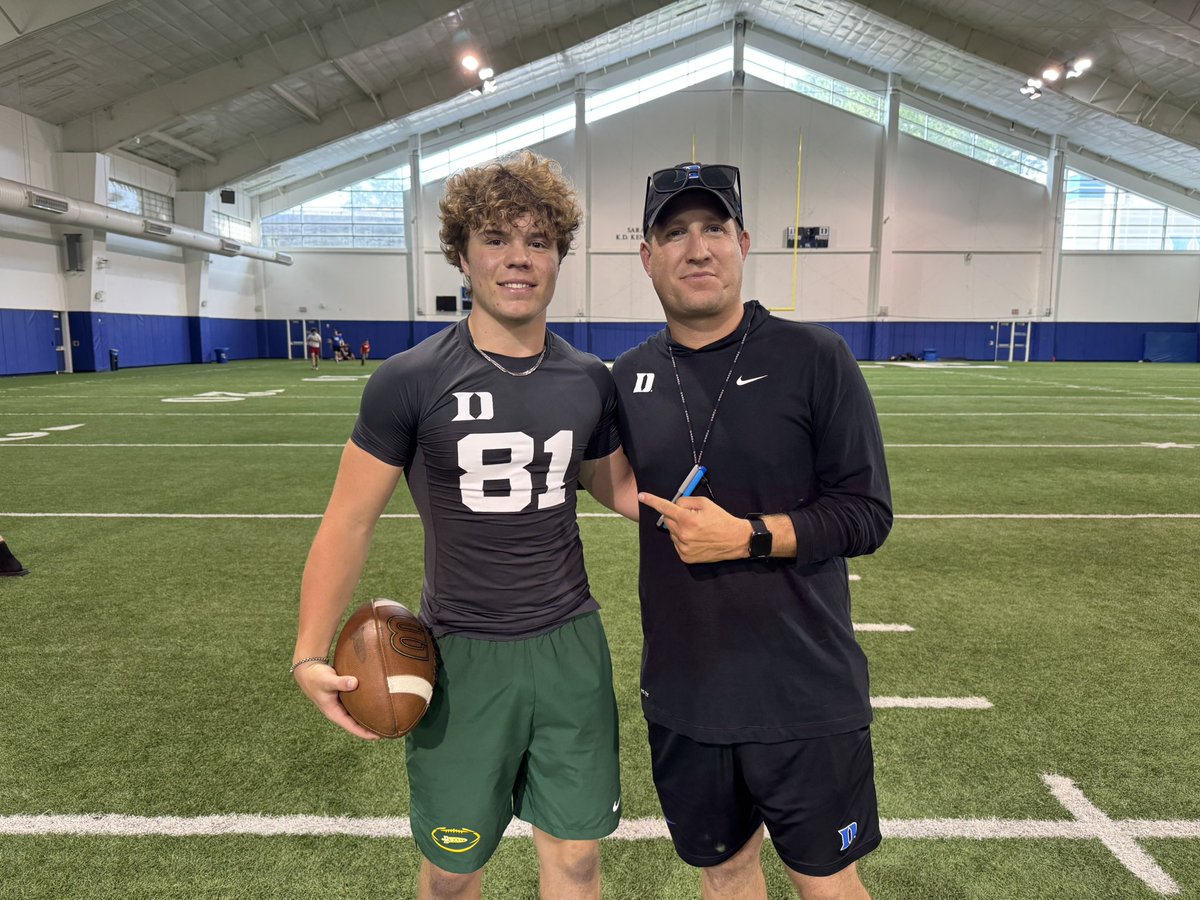Avery Hollifield (@averyhollifie1d) on Twitter photo Thanks for a great experience Thursday <a href="/DukeFOOTBALL/">Duke Football</a> and the the opportunity to visit. Enjoyed the convo, <a href="/Coach_MannyDiaz/">Manny Diaz</a> and <a href="/coachbrewha/">Coach Jonathan Brewer</a> First class program, Sirs! <a href="/DUFBRecruit/">Duke Football Recruiting</a> Thanks for a great experience Thursday <a href="/DukeFOOTBALL/">Duke Football</a> and the the opportunity to visit. Enjoyed the convo, <a href="/Coach_MannyDiaz/">Manny Diaz</a> and <a href="/coachbrewha/">Coach Jonathan Brewer</a> First class program, Sirs! <a href="/DUFBRecruit/">Duke Football Recruiting</a>