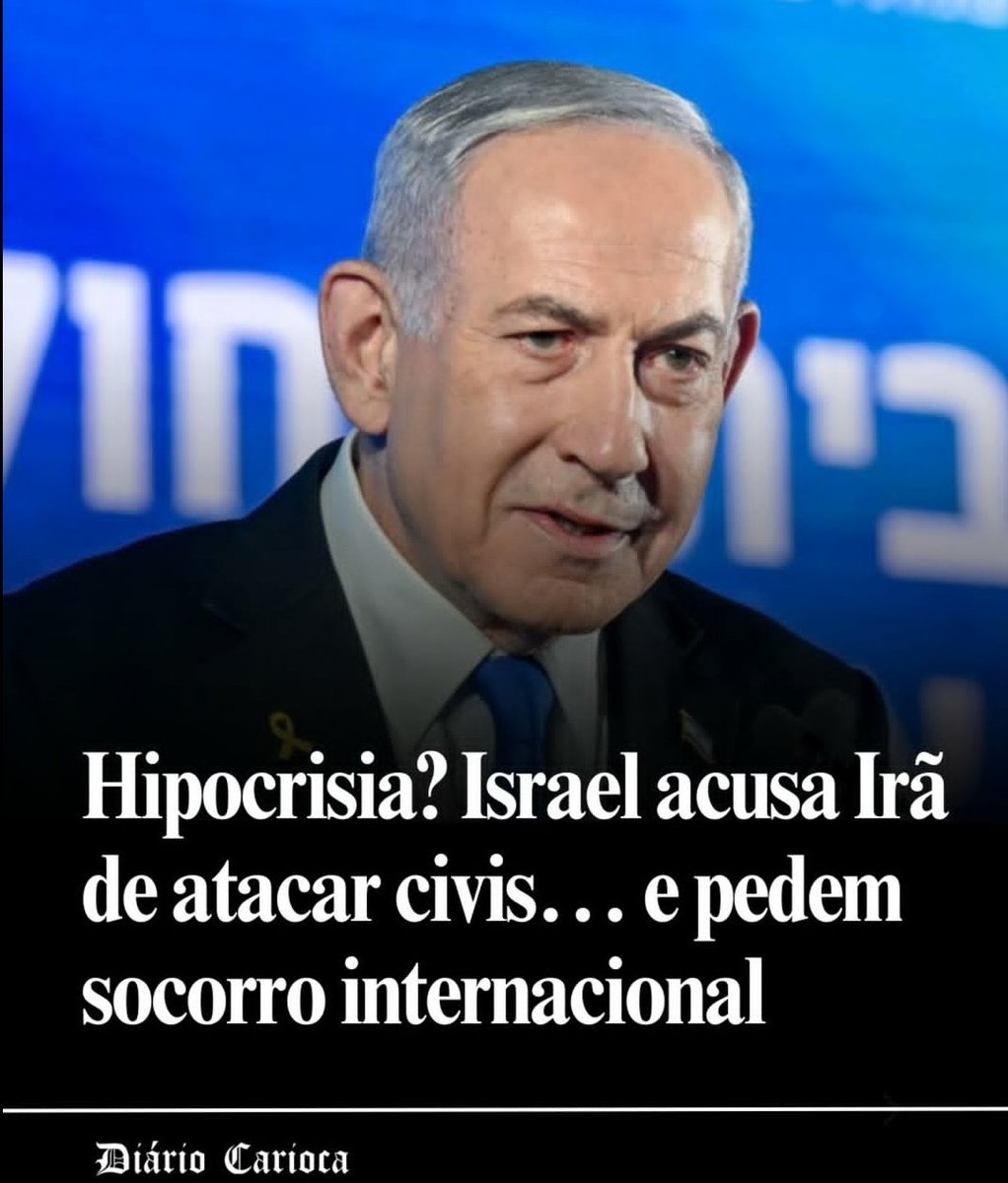 O genocida que matou milhares de crianças palestinas está acusando o Irã de atacar civis após ele bombardear e matar pessoas naquele país. Quanta hipocrisia!