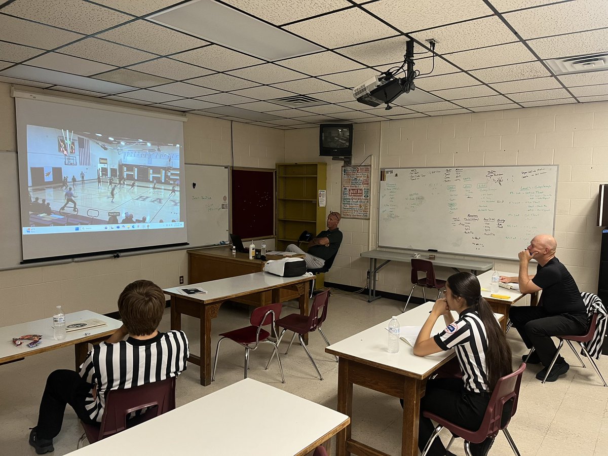 Our <a href="/KSHSAA/">KSHSAA</a> Officials Basketball camp is underway in Hays. From on court reps / feedback to film review to classroom topics and dialogue.
