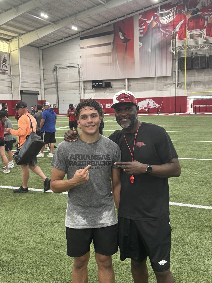 Kobe Weaver (@kobeweaver2028) on Twitter photo Really enjoyed camp at the University of Arkansas today <a href="/RazorbackFB/">Arkansas Razorback Football</a> <a href="/Coach_MWoodson/">Marcus Woodson</a> <a href="/_ArmaniLinton/">Armani Linton</a> <a href="/CoachRowell22/">Jason Rowell</a> Really enjoyed camp at the University of Arkansas today <a href="/RazorbackFB/">Arkansas Razorback Football</a> <a href="/Coach_MWoodson/">Marcus Woodson</a> <a href="/_ArmaniLinton/">Armani Linton</a> <a href="/CoachRowell22/">Jason Rowell</a>