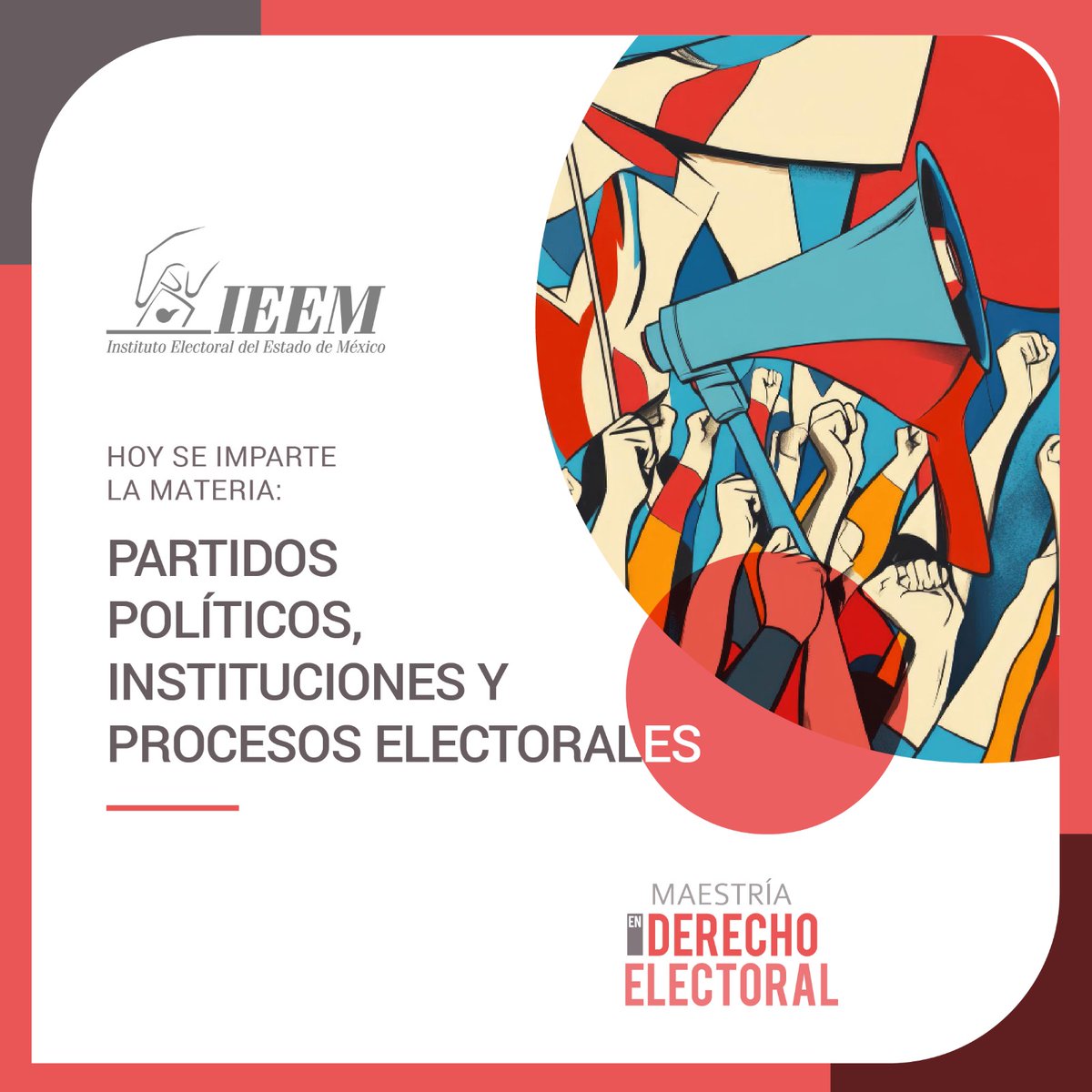 #PosgradosIEEM 🎓 | Dr. Ignacio Marcelino López Sandoval imparte la materia "Partidos Políticos, Instituciones y Procesos Electorales" de la Maestría en Derecho Electoral.