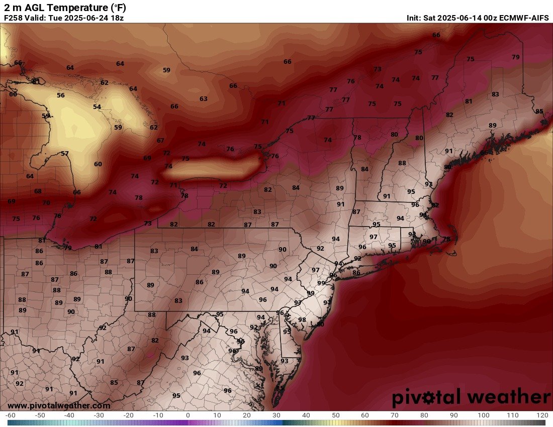 Looks like we're going to get a real taste of Summer on Monday and Tuesday June 23rd-24th! 🥵
#wxtwitter #wxx