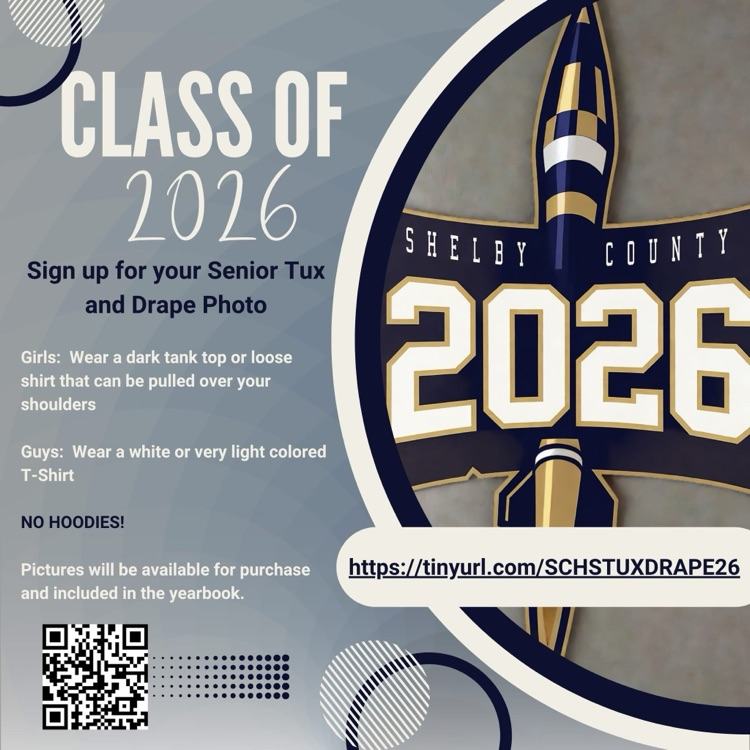 🚀 SCHS Class of 2026 — It’s Your Time to Shine! 🎓📸
Senior Portraits are coming August 1st &amp; 4th!

Sign up now: tinyurl.com/SCHSTUXDRAPE26

Let’s go Rockets — show the world who you are!
 💫 #SCHS2026 #RocketPride #SeniorPortraits