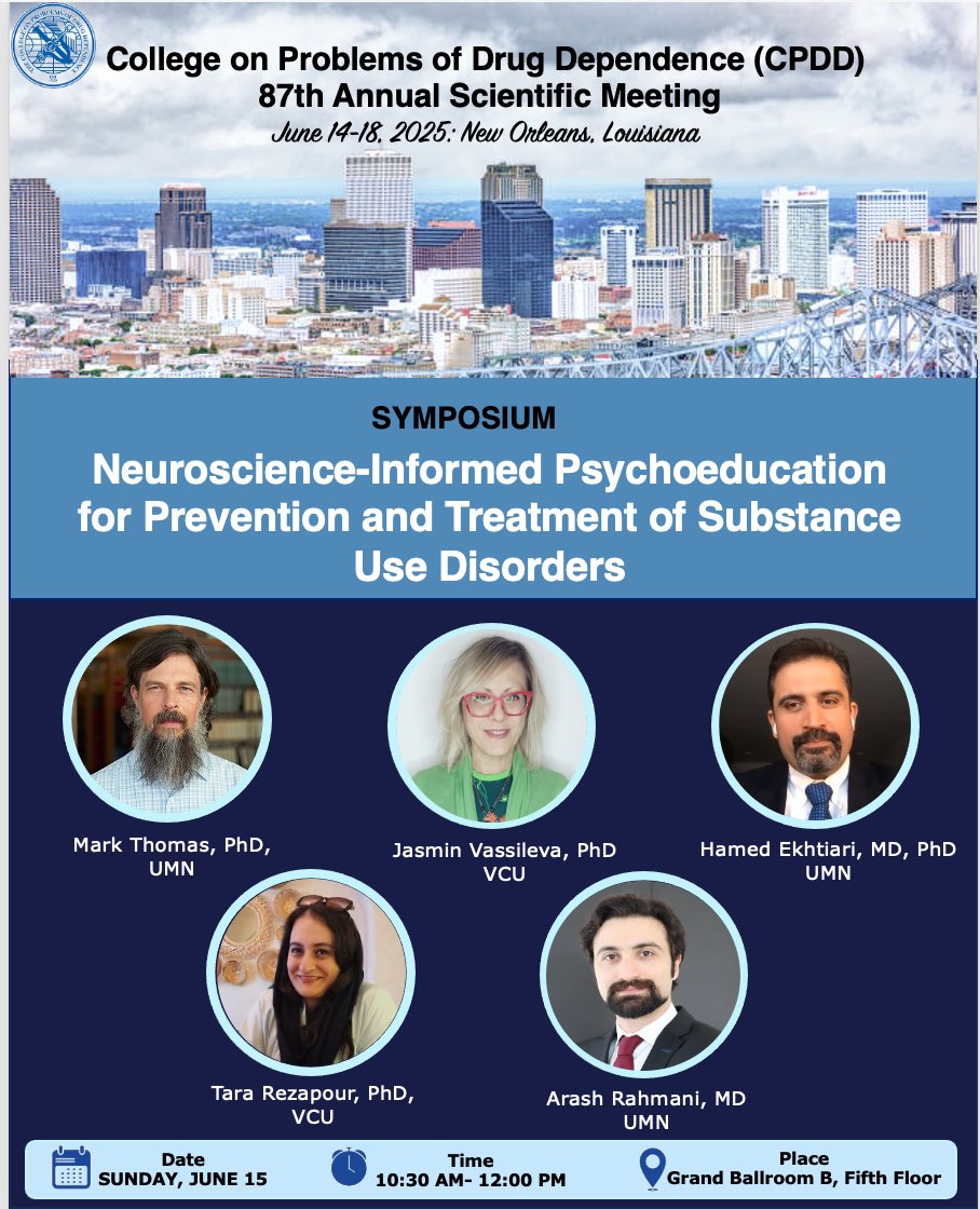 Hamed Ekhtiari (@ekhtiarihamed) on Twitter photo Our journey to develop neuroscience informed psycho education interventions to support addiction prevention and recovery. Please join us in #CPDD2025 <a href="/CPDDorg/">The College on Problems of Drug Dependence</a> <a href="/UMNews/">University of Minnesota</a> Our journey to develop neuroscience informed psycho education interventions to support addiction prevention and recovery. Please join us in #CPDD2025 <a href="/CPDDorg/">The College on Problems of Drug Dependence</a> <a href="/UMNews/">University of Minnesota</a>