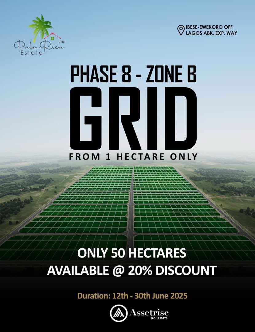 GRACIE 👞 (@ohgracieoguns) on Twitter photo Grab this opportunity to become a land owner at palm Rich estate in #Iluaseyori today🫵🫵
You get 20% discount when you buy 1 Hectare or more!!!
Send a dm to <a href="/assetrise_ng/">Assetrise Limited</a> to get started!! Grab this opportunity to become a land owner at palm Rich estate in #Iluaseyori today🫵🫵
You get 20% discount when you buy 1 Hectare or more!!!
Send a dm to <a href="/assetrise_ng/">Assetrise Limited</a> to get started!!
