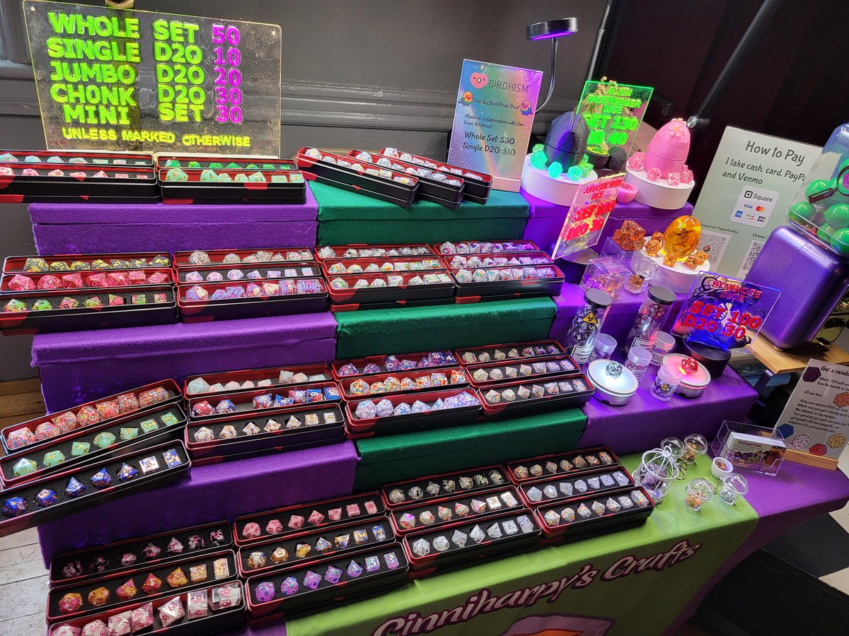 Out at the Unicorn Bar in Kingston, NY till 4 selling dice!