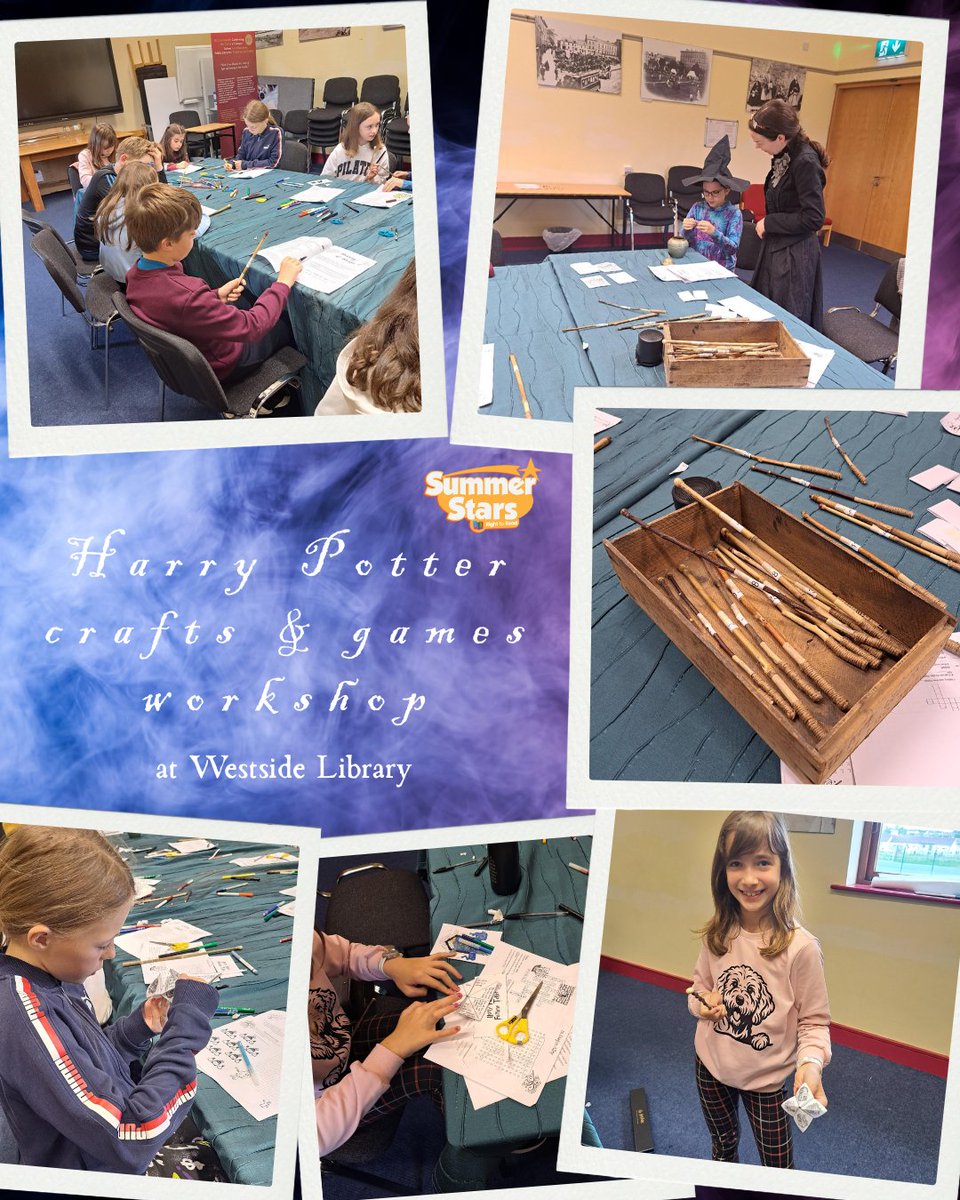 Westside Library (@westsidelib) on Twitter photo Our #SummerStars events began today with Laurie from The Learning Garden's "Harry Potter Craft & Games" workshop. All the children had a magical time! This event was funded by <a href="/GalwayCityCo/">Galway City Council</a> and <a href="/CreativeIreland/">Creative Ireland</a>
#AtYourLibrary
<a href="/LibrariesGalway/">Galway Libraries</a> <a href="/GalwayCoCo/">Galway County Council</a> @LibrariesIreland Our #SummerStars events began today with Laurie from The Learning Garden's "Harry Potter Craft & Games" workshop. All the children had a magical time! This event was funded by <a href="/GalwayCityCo/">Galway City Council</a> and <a href="/CreativeIreland/">Creative Ireland</a>
#AtYourLibrary
<a href="/LibrariesGalway/">Galway Libraries</a> <a href="/GalwayCoCo/">Galway County Council</a> @LibrariesIreland