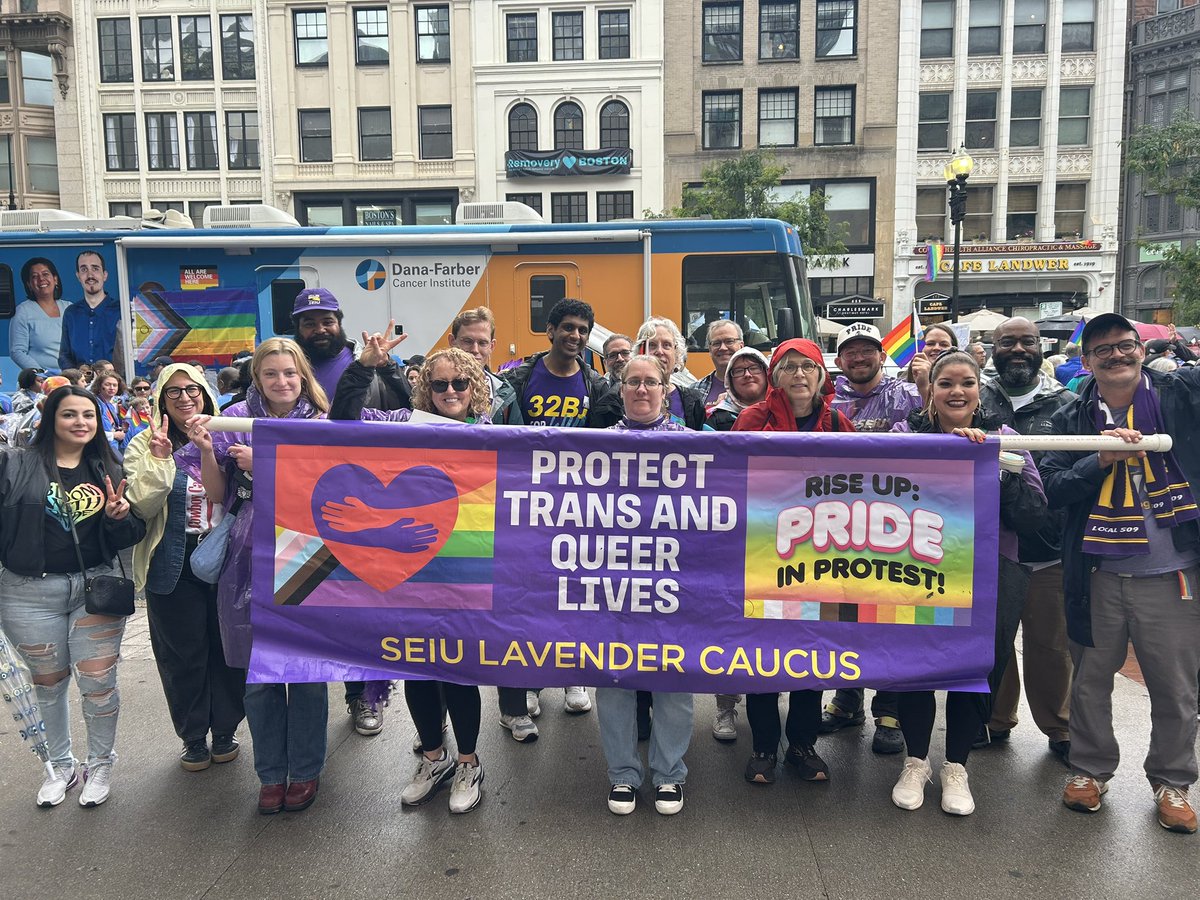 In Boston, 32BJ is ready to march with the SEIU Lavender Caucus in today’s Boston Pride for the People parade, supporting LGBTQ+ rights and the message “No Kings, But Yaaas Queen!” <a href="/BP4TP/">Boston Pride For The People</a> @seiu
