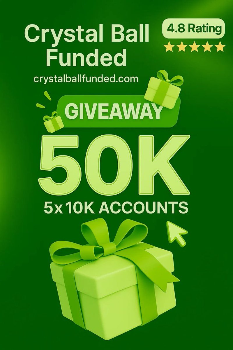 Schrodienger (@schrodienger1) on Twitter photo 🎁GIVEAWAY! GIVEAWAY!!🎁
In Collaboration with <a href="/crystalballmkt/">Crystal Ball Markets</a> we are giving 5X$10K acct to the community
💥Tasks:
Follow- <a href="/crystalballmkt/">Crystal Ball Markets</a>
<a href="/Schrodienger1/">Schrodienger</a>
🔁Retweet n Like @Crystalballmkt pinned giveaway post.
✅Join discord- discord.gg/QAZVczMYgn
🏷️Tag 3 Traders you know 🎁GIVEAWAY! GIVEAWAY!!🎁
In Collaboration with <a href="/crystalballmkt/">Crystal Ball Markets</a> we are giving 5X$10K acct to the community
💥Tasks:
Follow- <a href="/crystalballmkt/">Crystal Ball Markets</a>
<a href="/Schrodienger1/">Schrodienger</a>
🔁Retweet n Like @Crystalballmkt pinned giveaway post.
✅Join discord- discord.gg/QAZVczMYgn
🏷️Tag 3 Traders you know
