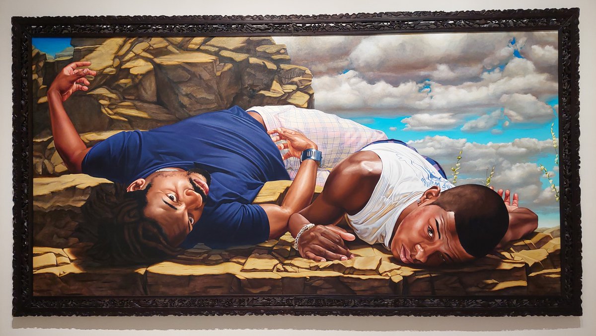 ImanOpera's tweet image. Santos Dumont - The Father of Aviation II by Kehinde Wiley, oil on canvas, 2009