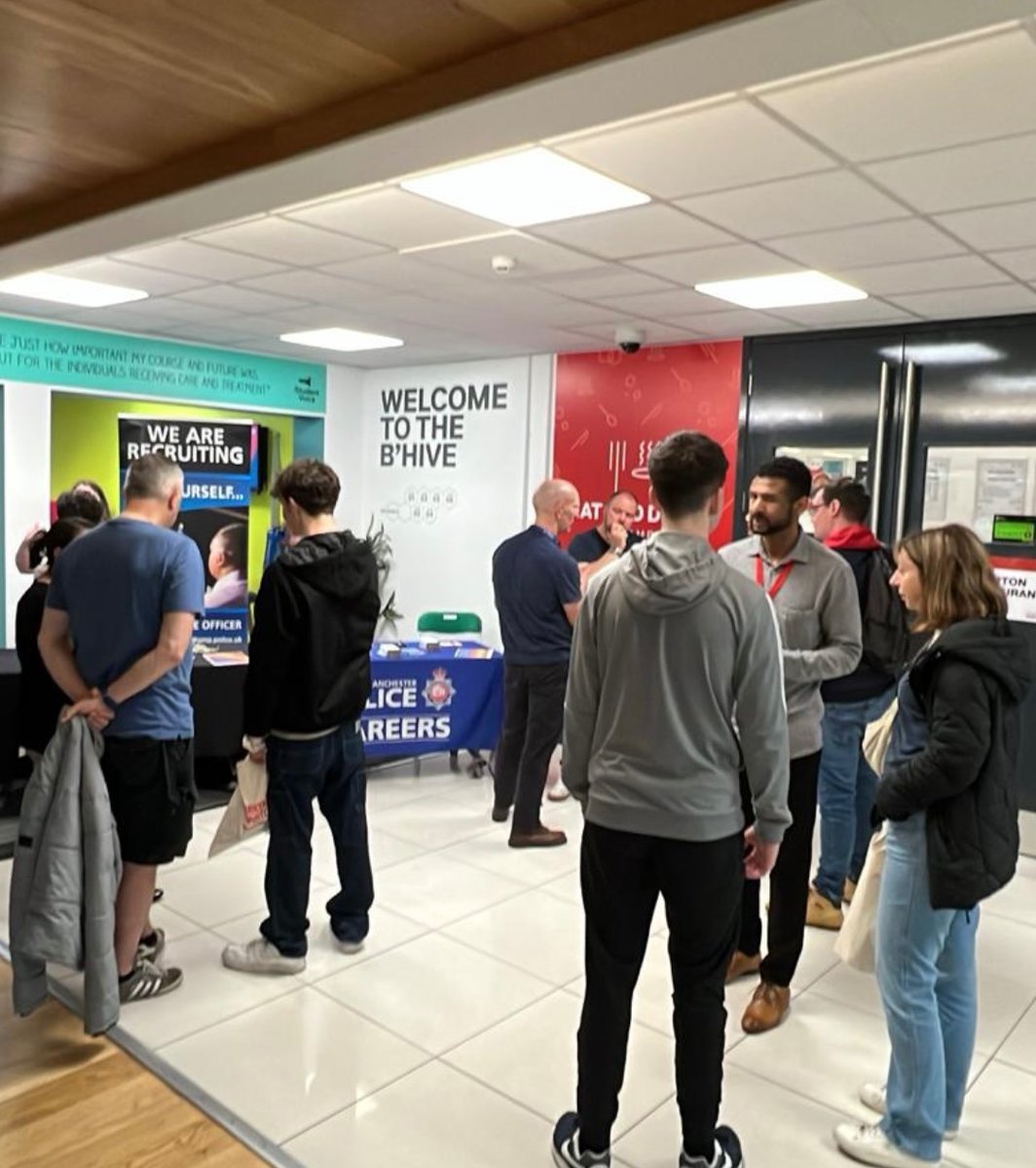 A busy open day for us on the policing team at <a href="/SalfordUni/">University of Salford</a> today! #ppd #pcda #policing <a href="/gmpolice/">Greater Manchester Police</a>