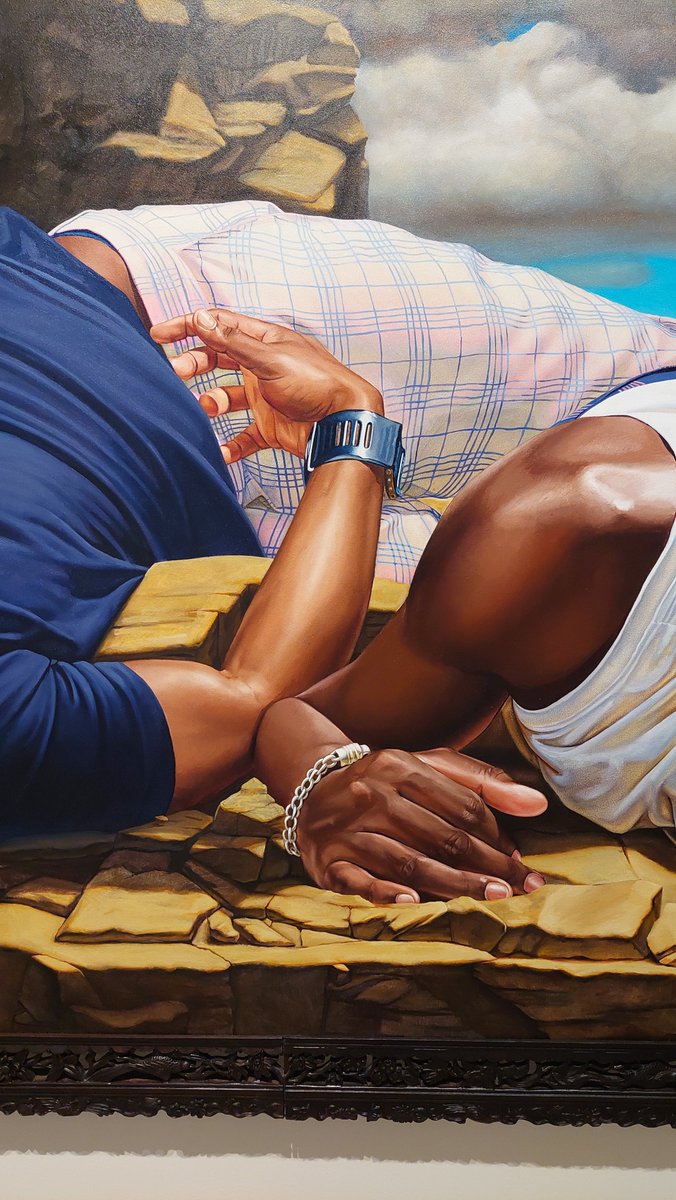 ImanOpera's tweet image. Santos Dumont - The Father of Aviation II by Kehinde Wiley, oil on canvas, 2009