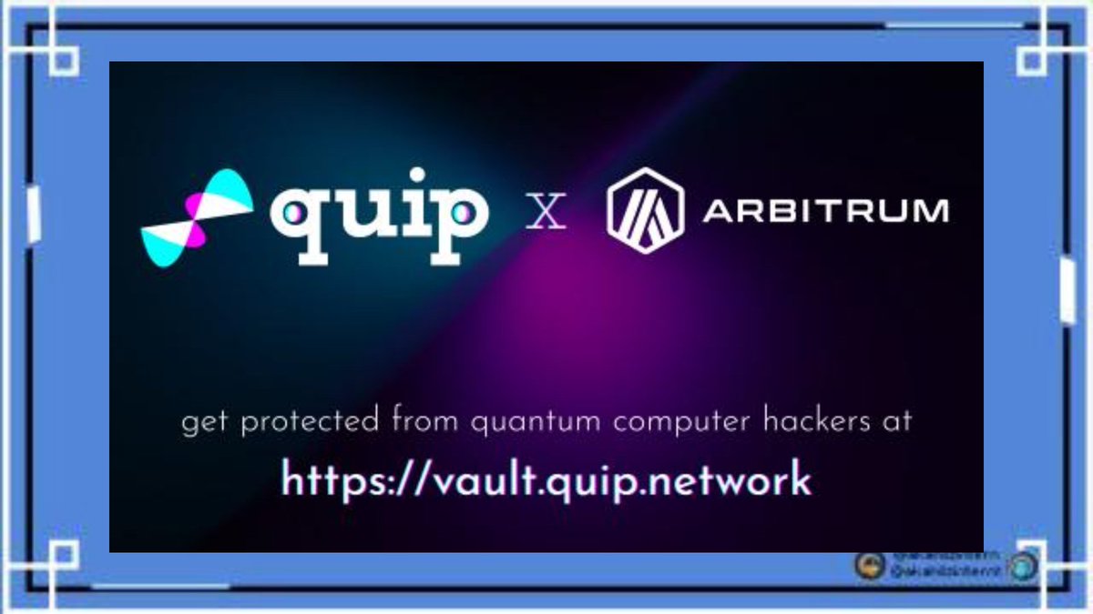 1/ <a href="/quipnetwork/">Quip Network 🃏</a> has deployed Quip smart accounts on <a href="/arbitrum/">Arbitrum</a>, which means you can now wrap your wallet in a quantum-proof forcefield.

This is because these accounts shield your funds from quantum hackers, even if they snipe your public key. 
#Arbitrum

Details below🧵