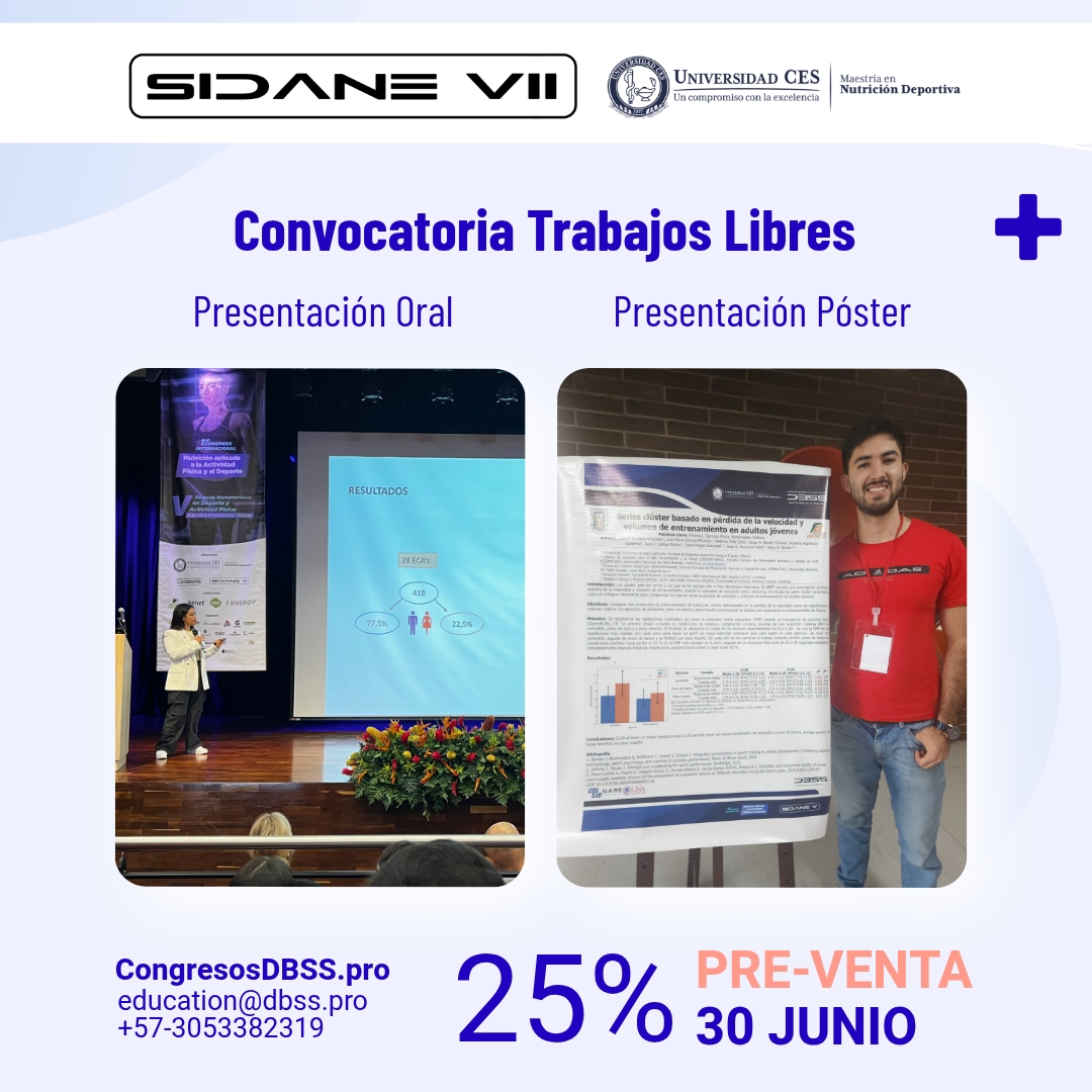 DBSS International (@teamdbss) on Twitter photo #SIDANE
🔎 ¿Quieres ser parte del SIDANE VII & 2° CINAAD?
💰Preventa: 350.000 (30 junio)
¡Recepción de trabajos hasta el 18 julio!
📲 +INFO:
🌐 congresosdbss.pro
📩 education@dbss.pro
¡Postula tu trabajo y te esperamos en Medellín!
<a href="/UniversidadCES/">Universidad CES</a> <a href="/MincienciasCo/">MinCiencias Colombia</a> #SIDANE
🔎 ¿Quieres ser parte del SIDANE VII & 2° CINAAD?
💰Preventa: 350.000 (30 junio)
¡Recepción de trabajos hasta el 18 julio!
📲 +INFO:
🌐 congresosdbss.pro
📩 education@dbss.pro
¡Postula tu trabajo y te esperamos en Medellín!
<a href="/UniversidadCES/">Universidad CES</a> <a href="/MincienciasCo/">MinCiencias Colombia</a>