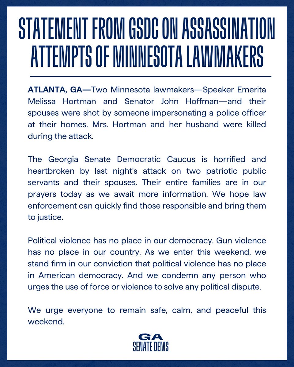 Violence has no place in our country. Please stay safe this weekend.