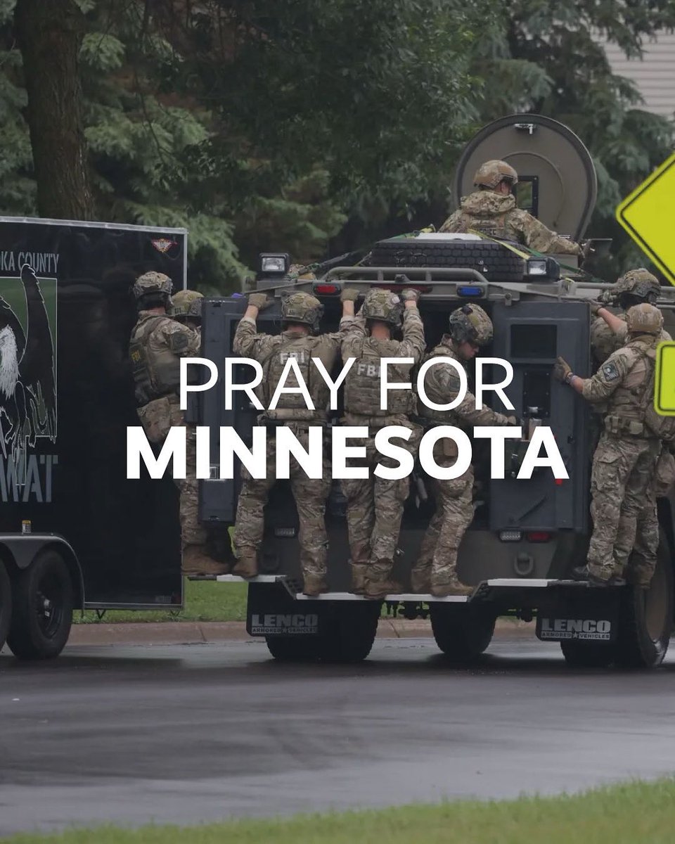 Our hearts break for the victims of last night’s shooting involving political leaders and their loved ones. This targeted attack is an unfathomable tragedy, and we are praying for peace and comfort for the victims and their families. We are praying for the suspect to be caught,