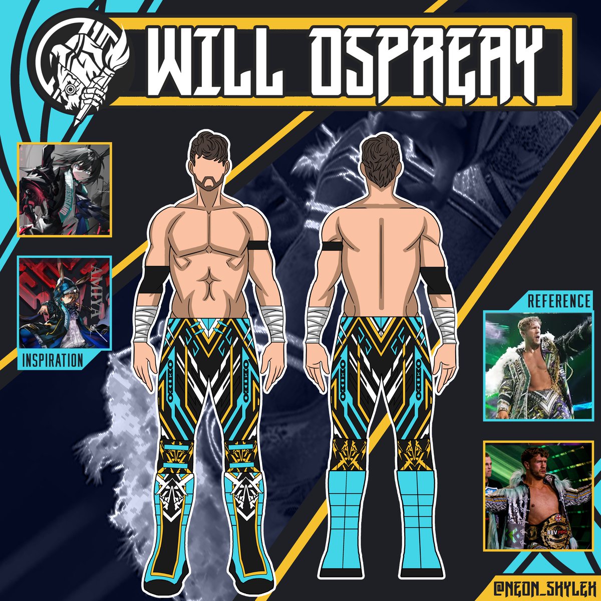 Mikel Swift Angelo (@neonskylex) on Twitter photo Gear design idea for <a href="/WillOspreay/">Will Ospreay โข ใฆใฃใซใปใชในใใฌใค</a>
This idea was suggested by @ purorezo on IG & based of Amiya from Arknights. Thought the concept was cool so gave it a try
Main pattern is based on the glitch effect that shows up whenever Amiya used her power. Made some nice effect too overall Gear design idea for <a href="/WillOspreay/">Will Ospreay โข ใฆใฃใซใปใชในใใฌใค</a>
This idea was suggested by @ purorezo on IG & based of Amiya from Arknights. Thought the concept was cool so gave it a try
Main pattern is based on the glitch effect that shows up whenever Amiya used her power. Made some nice effect too overall