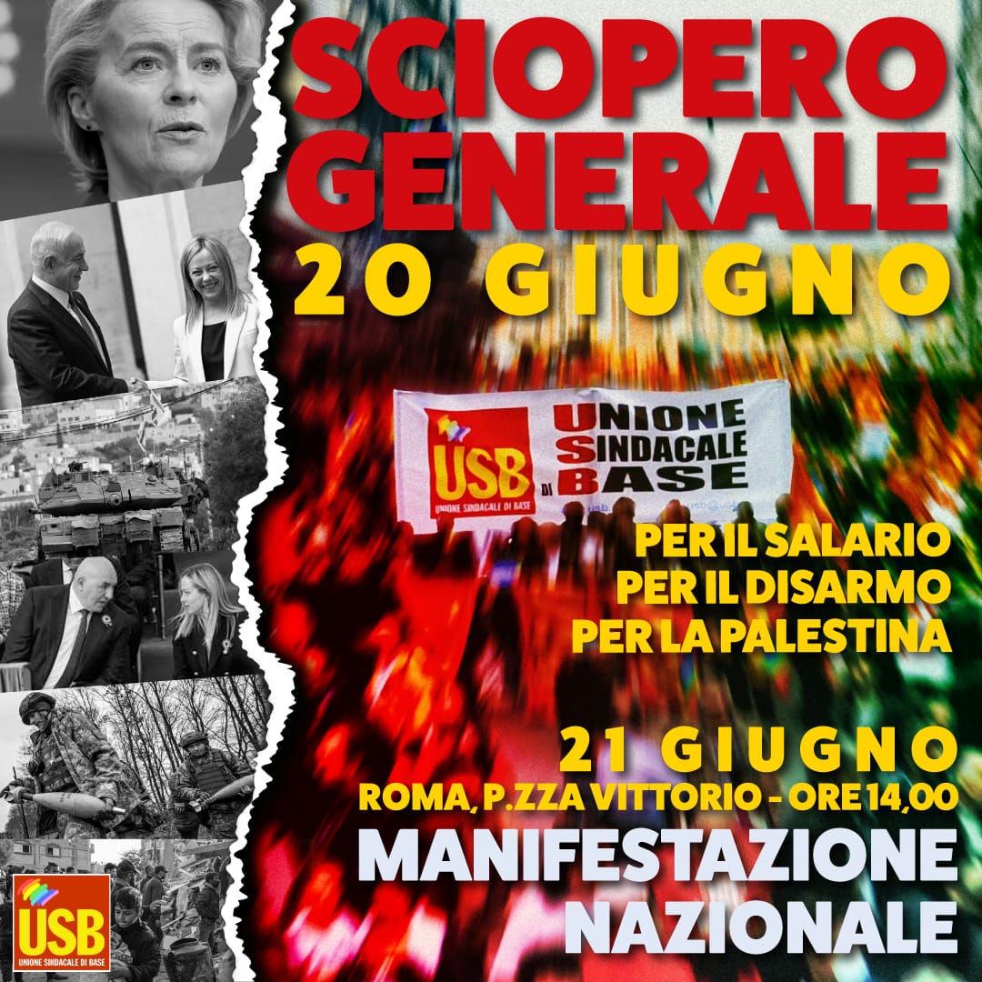 Israele scatena un'altra guerra in medio oriente  con il benestare USA, NATO ed Unione Europea: fermare subito la  pericolosissima escation bellica

usb.it/leggi-notizia/…