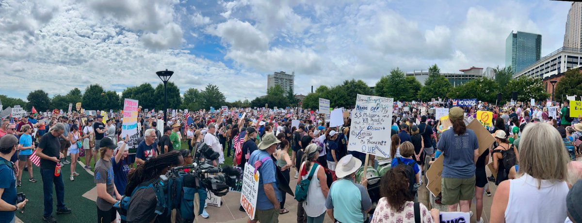 Scenes from the #NoKings protest in First Ward Park in uptown #Charlotte.

#northcarolina #trump #ncpol
