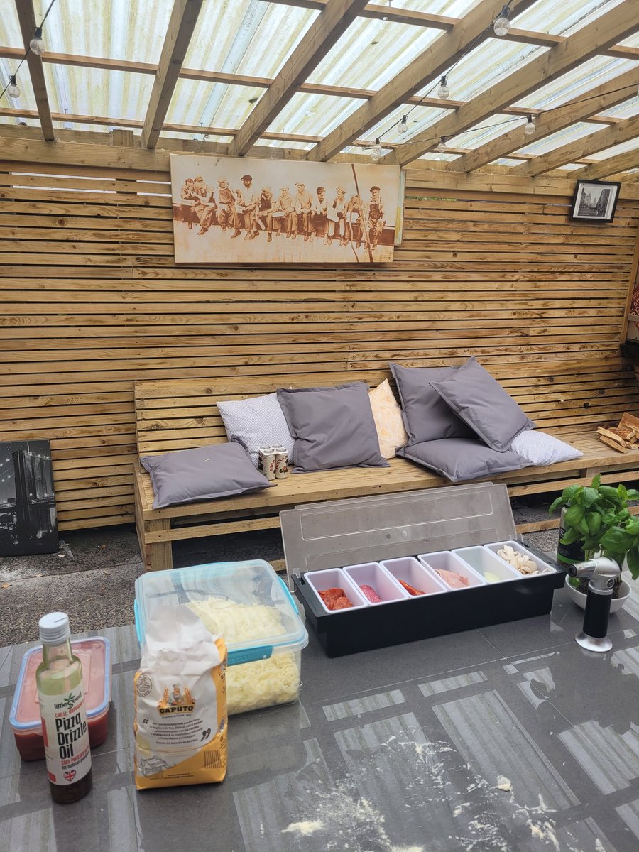 The rain won't stop me. The dough is looking great.