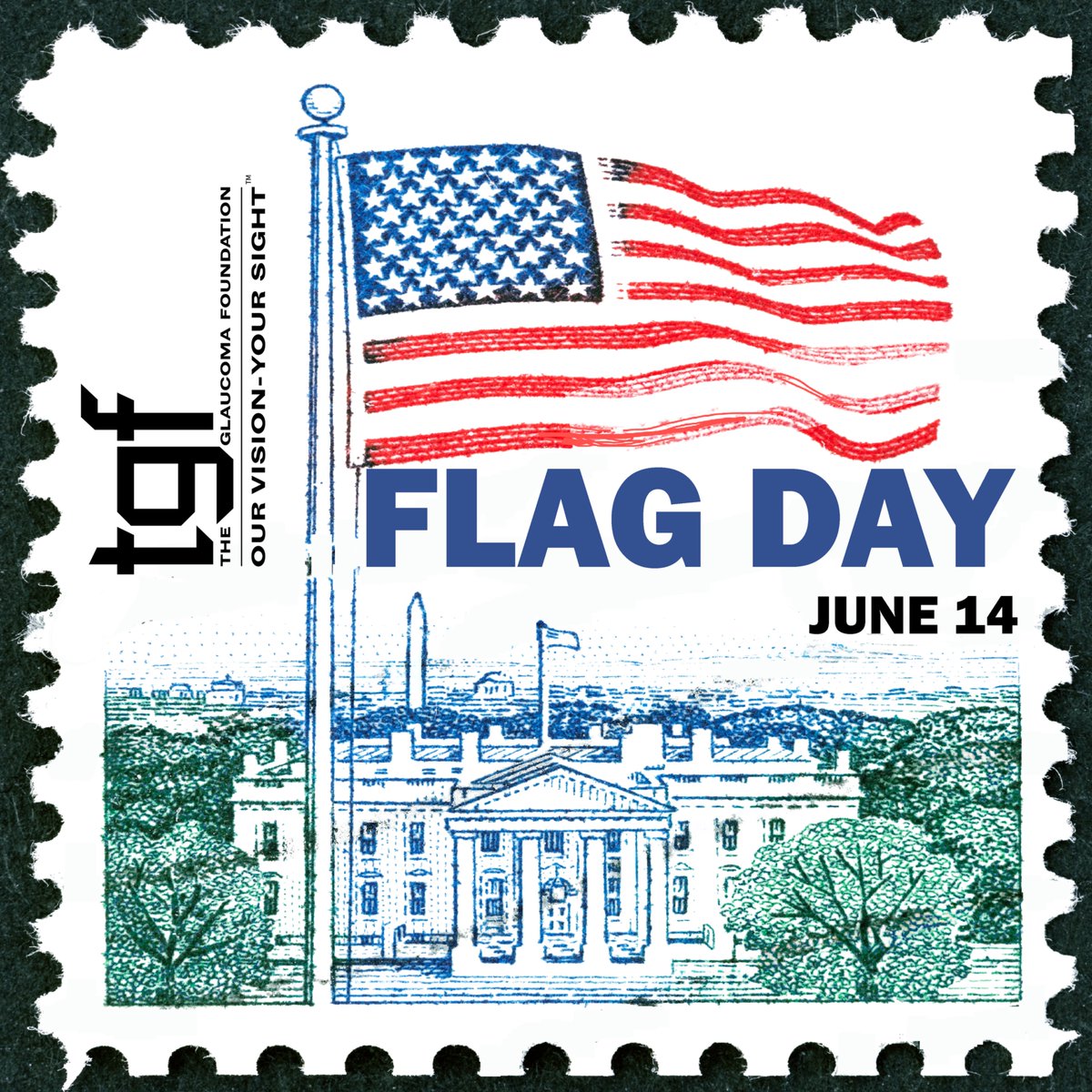 “When we honor our flag we honor what we stand for as a Nation – freedom, equality, justice, and hope.”

#FlagDay #theglaucomafoundation #TGF