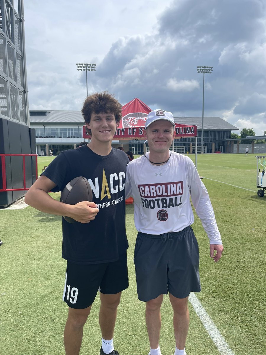 kylenad5's tweet image. Thank you @_CoachMcConnell for having me out at @GamecockFB camp! I charted 6/6 on field goals and had great distance and hang time on punt and kickoff! @CoachDanMcGuire @CoachSBeamer @GP_Recruiting @Hunterh24 @Coach_MThompson @ThePuntFactory @CoachJBrown7 @Chris_Sailer