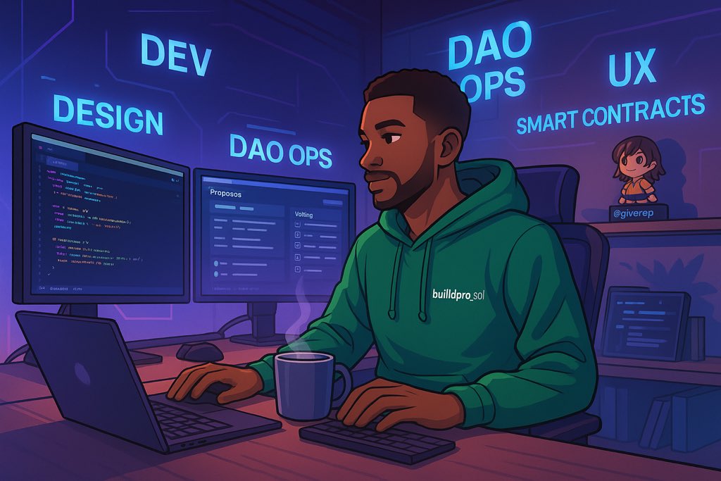 Corlinsoji40442's tweet image. From front-end dev to DAO ops — crypto needs skilled hands. Start learning, start earning. @giverep #BuildInWeb3 #CryptoSkills