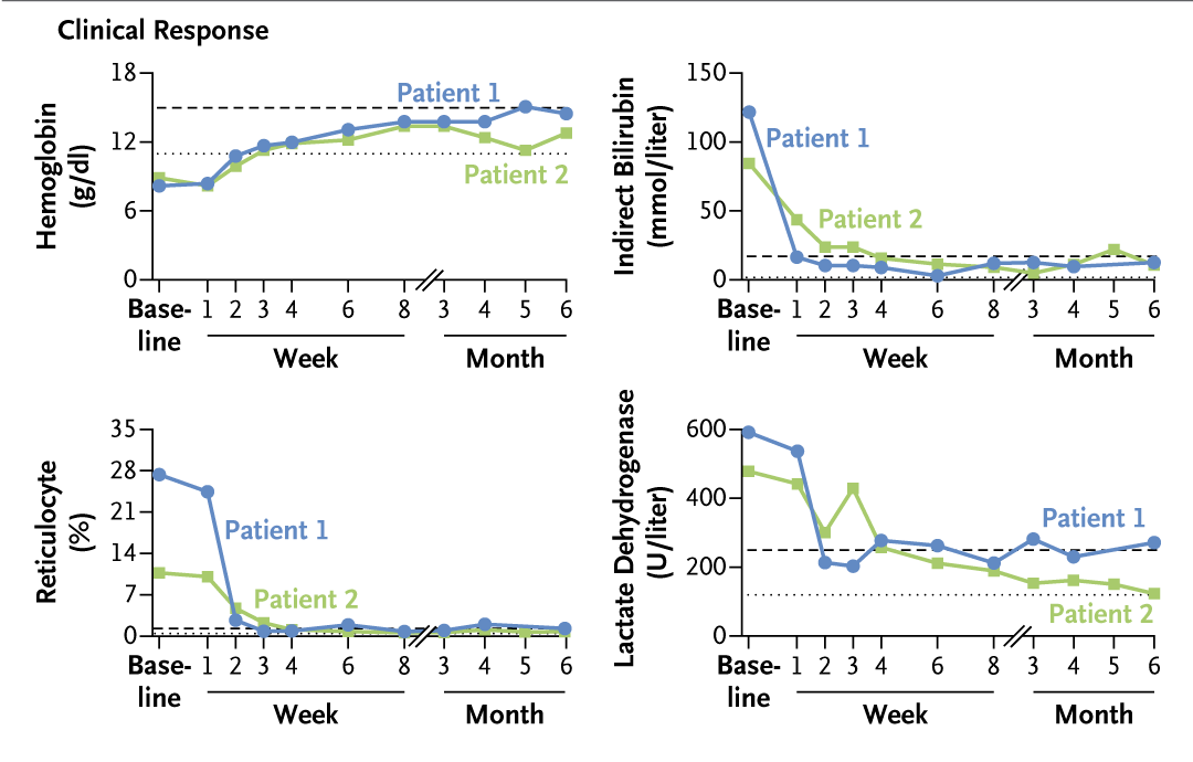 Two patients had autoimmune hemolytic anemia that relapsed after CD19 CAR T-cell therapy but responded rapidly to BCMA-targeted T-cell–engager therapy with remission, minimal side effects, and hematologic improvement. Learn more: nej.md/3SM6S4V