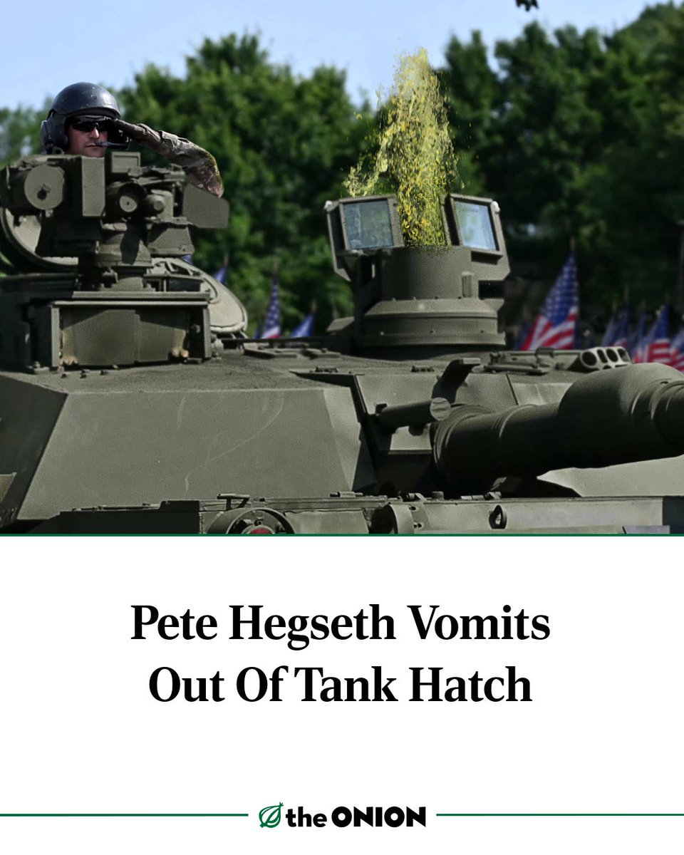 Pete Hegseth Vomits Out Of Tank Hatch