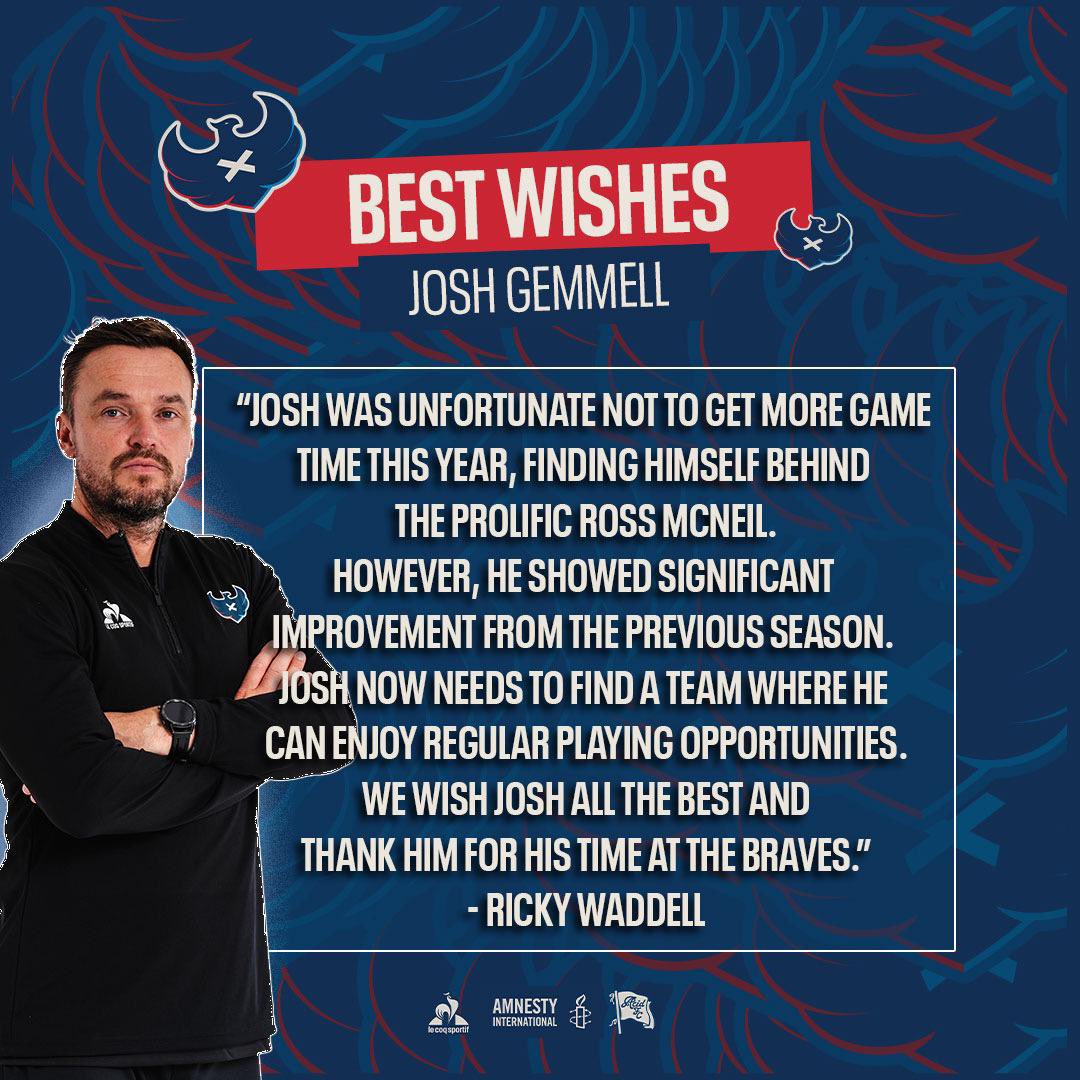Next up as part of our farewell to five departing players, we shine a spotlight on Josh Gemmell.

Thank you, Josh - and best of luck in your next chapter. 💙

#AlwaysBrave #FearNone #BravesFamily