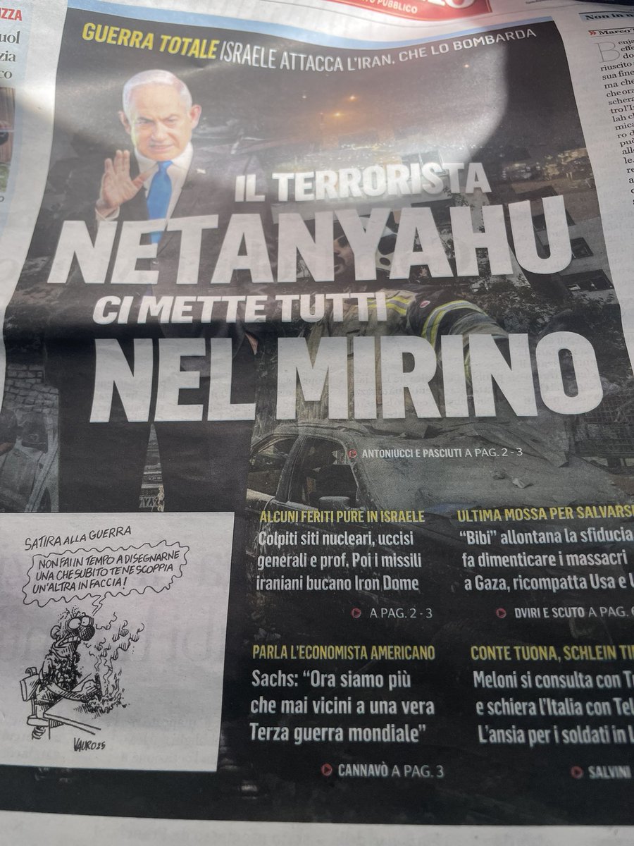 L’editoriale di oggi di M. Travaglio sul Fatto Quotidiano e’ andato a ruba nelle edicole di Mosca, Pechino e Teheran. Mentre a Pyongyang si sono offesi perché non citati …😂😂😂😂😉 “E noi- hanno detto fonti vicine a Kim Jong-un - perché non siamo stati nominati? Forse non siamo