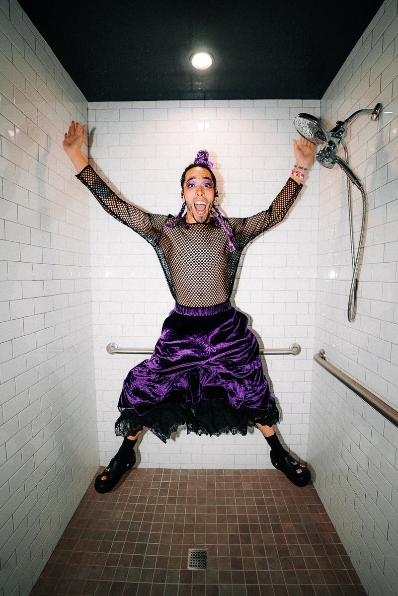 honeyrevengeca's tweet image. Donny is our smiliest, sleepiest, silliest, member. We wouldn’t be the same band without their croc wearin’ wonder. They can rip a solo, change a tire, and put a smile on your face just by telling you “good morning” 
We love u Donny!