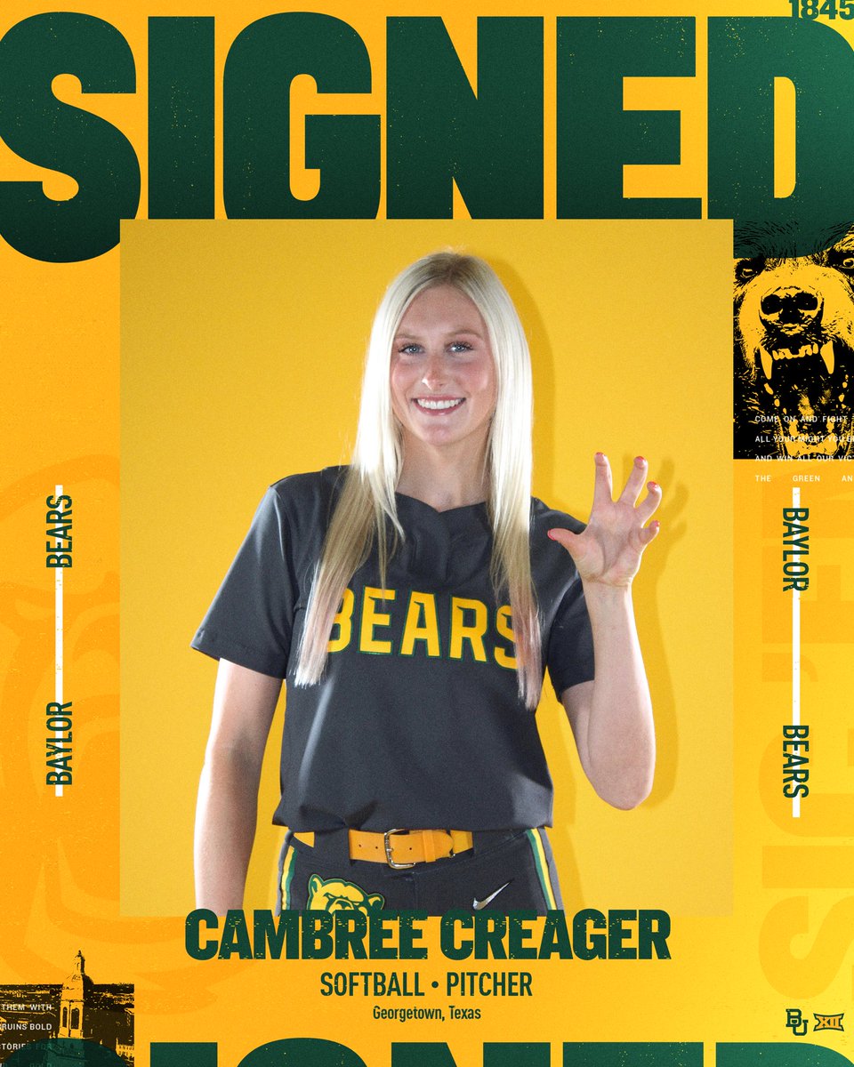Cambree is officially a Bear 💛

Can’t wait to see you shine! 
🔗: baylorbea.rs/4laZf4m

#SicEm | #andONE
