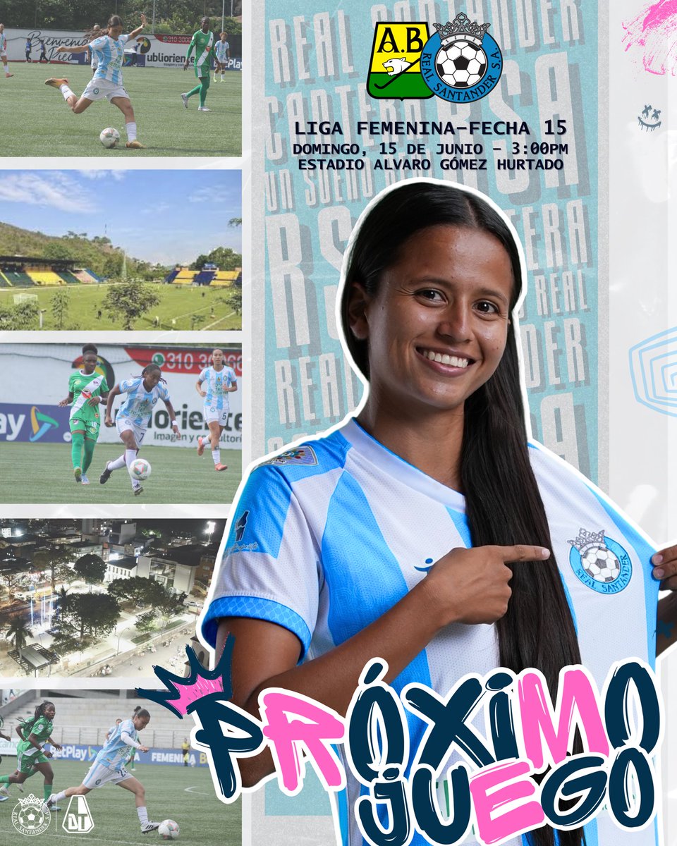 #PróximoPartido 📆| Nuestras Guerreras se preparan para una nueva salida en la Liga Femenina, por eso en el Alvaro Gómez Hurtado🏟️ visitaremos a Bucaramanga por la fecha 15 del campeonato.

VAMOS GUERRERAS!!! 🙌🏼🔥

#UnSueñoReal
🩵🤍⚽️