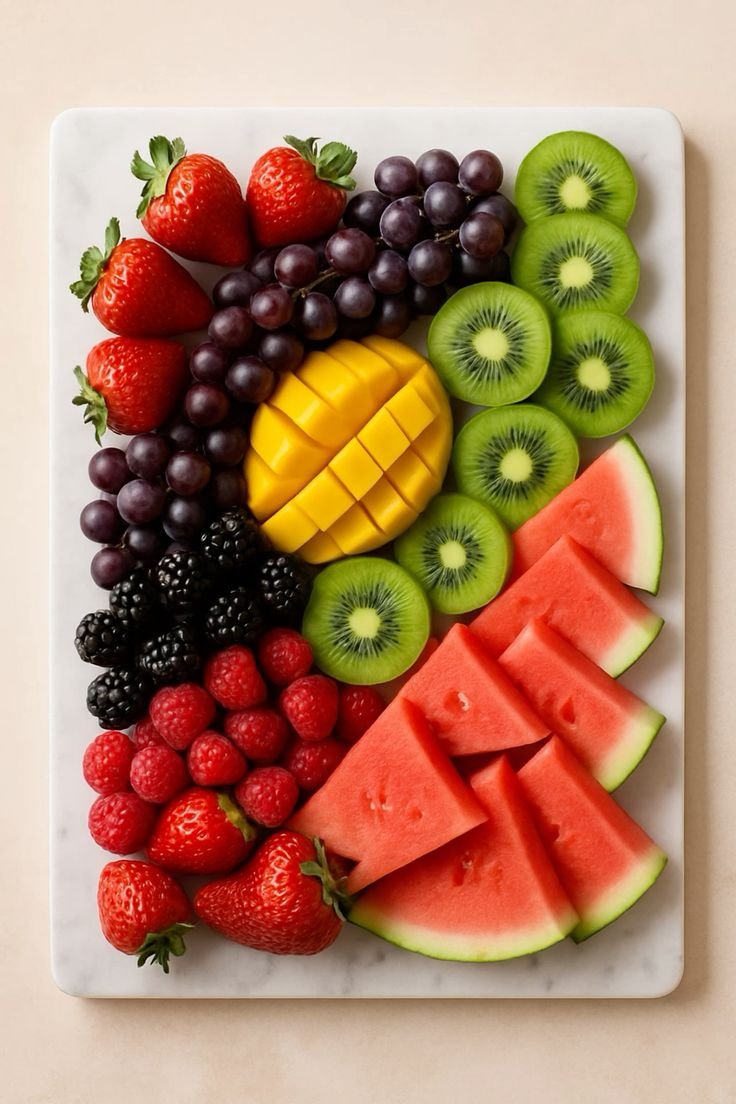 f00dyyy's tweet image. A variety of fresh, juicy fruits: berries, pineapple, kiwi, and citrus, this colorful arrangement is perfect for any occasion. Whether it’s for party, brunch or a healthy snack, this vibrant platter is sure to impress. 🍊🍓🍍
#fresh #foodiebeauty #salad #foodieheaven #healthy