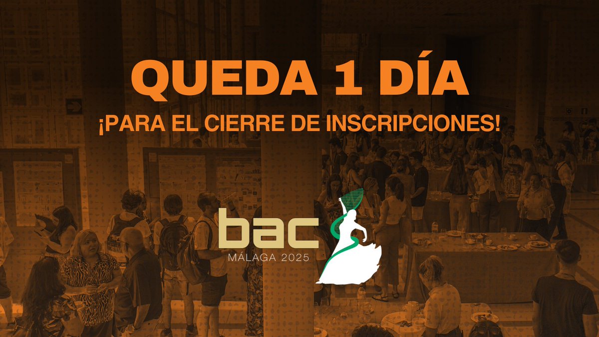 🚨¡Queda 1 solo día para inscribirte a BAC Málaga 2025! 🚨

No esperes al último segundo y disfruta del evento biotech de este verano.

Nos vemos en #BAC2025 (si te das prisa) ⏳

🔗Consíguela en bac.febiotec.es/registro/