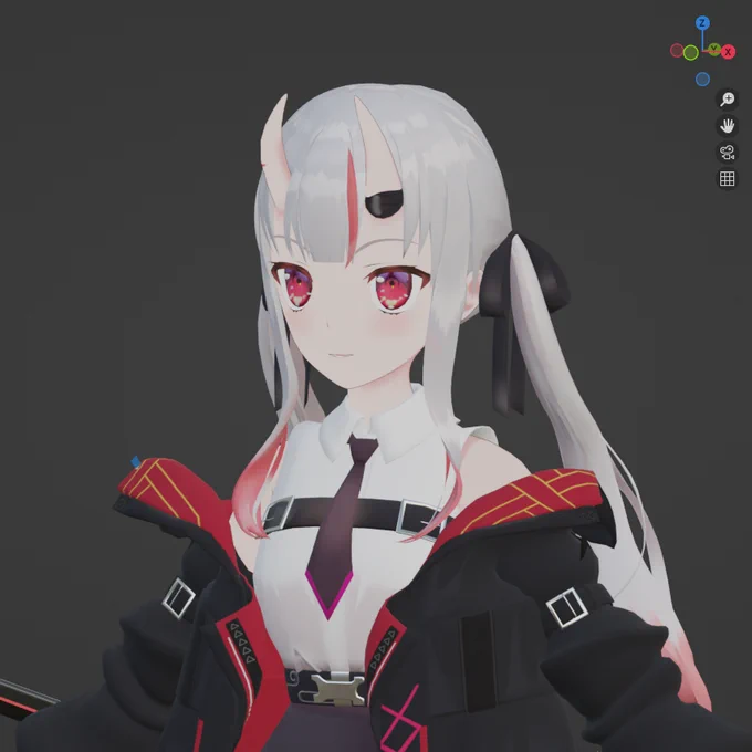 #blender #3DCG テクスチャとリグ終わった!(たぶん) 余さんかわいい次はアニメーション