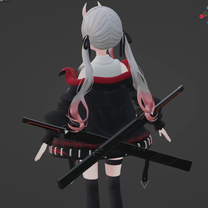 #blender #3DCG テクスチャとリグ終わった!(たぶん) 余さんかわいい次はアニメーション