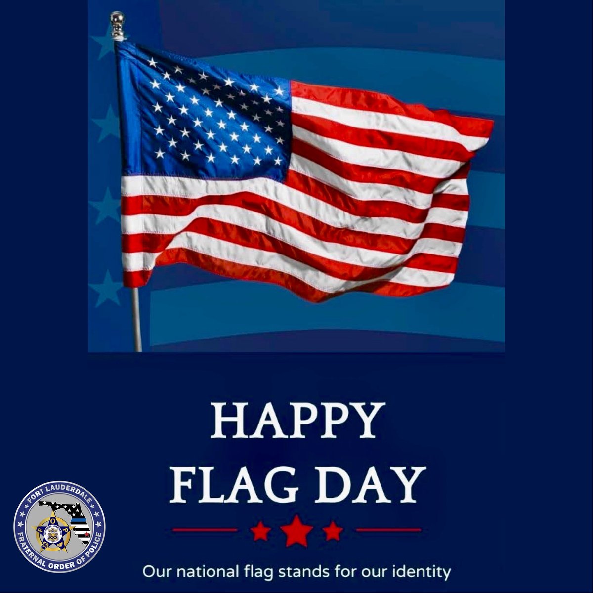 FtLFOP's tweet image. Happy Flag Day from the Fort Lauderdale Police Union! 🇺🇸

We’re proud to celebrate Flag Day 2025! We honor the stars and stripes that symbolize freedom and unity. Wishing you all a joyful day filled with patriotism and pride. 🎉

#FtLFOPConnectingWhileProtecting
