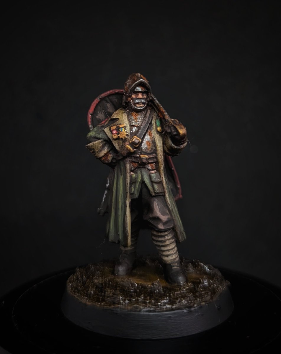 "Now the standing order is this, if you have tears to shed, save them for night and weep them into your pillow."

New Antioch Lieutenant 

#trenchcrusade #WarhammerCommunity 
#grimdark