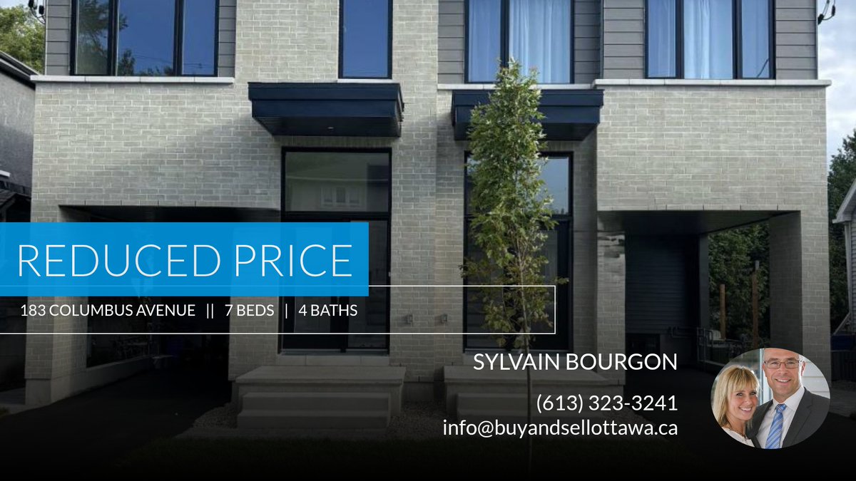 sbourgon's tweet photo. 📍 Reduced Price 📍 This recently reduced home at 183 Columbus Avenue in Ottawa won't last long, so, don't wait to set up a showing! Reach out here or at (613) 323-3241 for more information! https://t.co/Btho6r9Ho7 https://t.co/342gp7oiiA