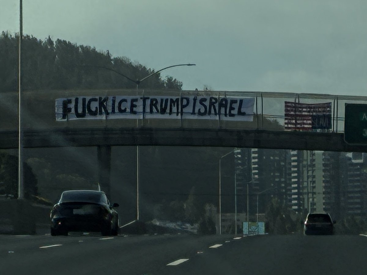 Seen over an East Bay freeway today.